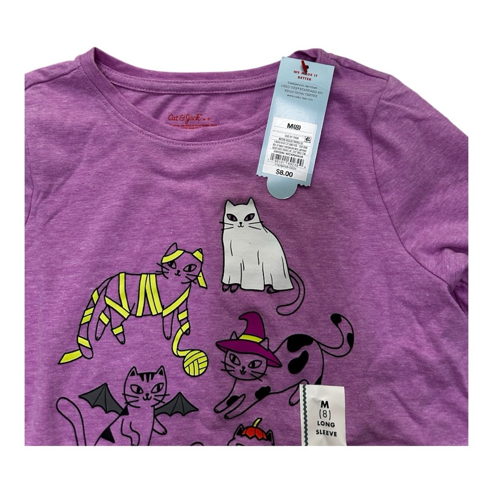 Purple Cat Print Kids Shirt by Cat & Jack